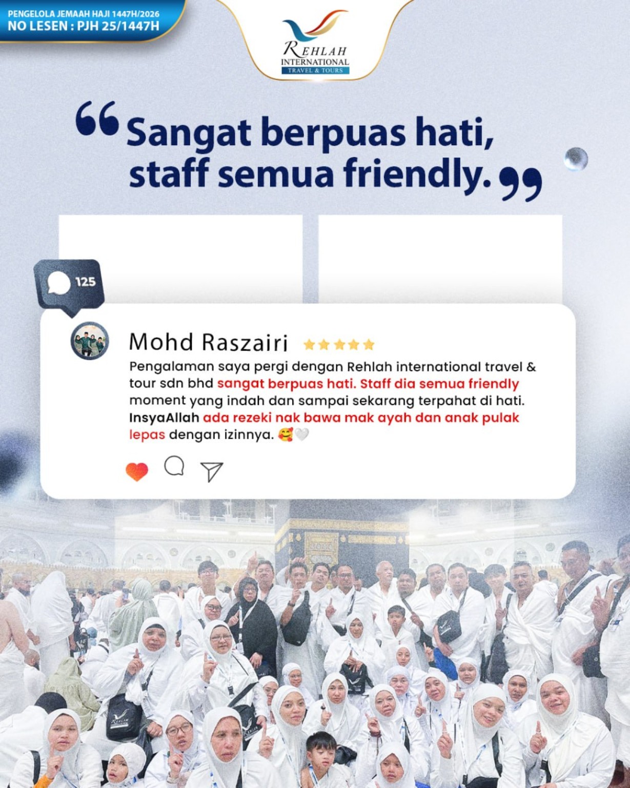 Poster testimoni jemaah REHLAH 1
