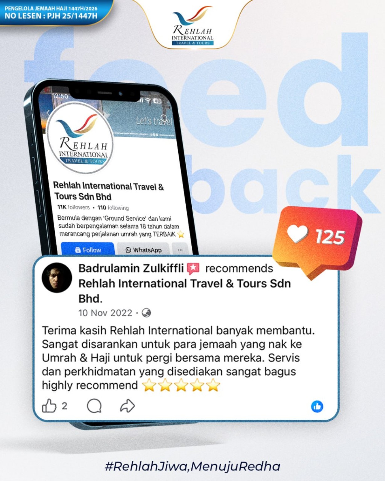 Poster testimoni jemaah REHLAH 3