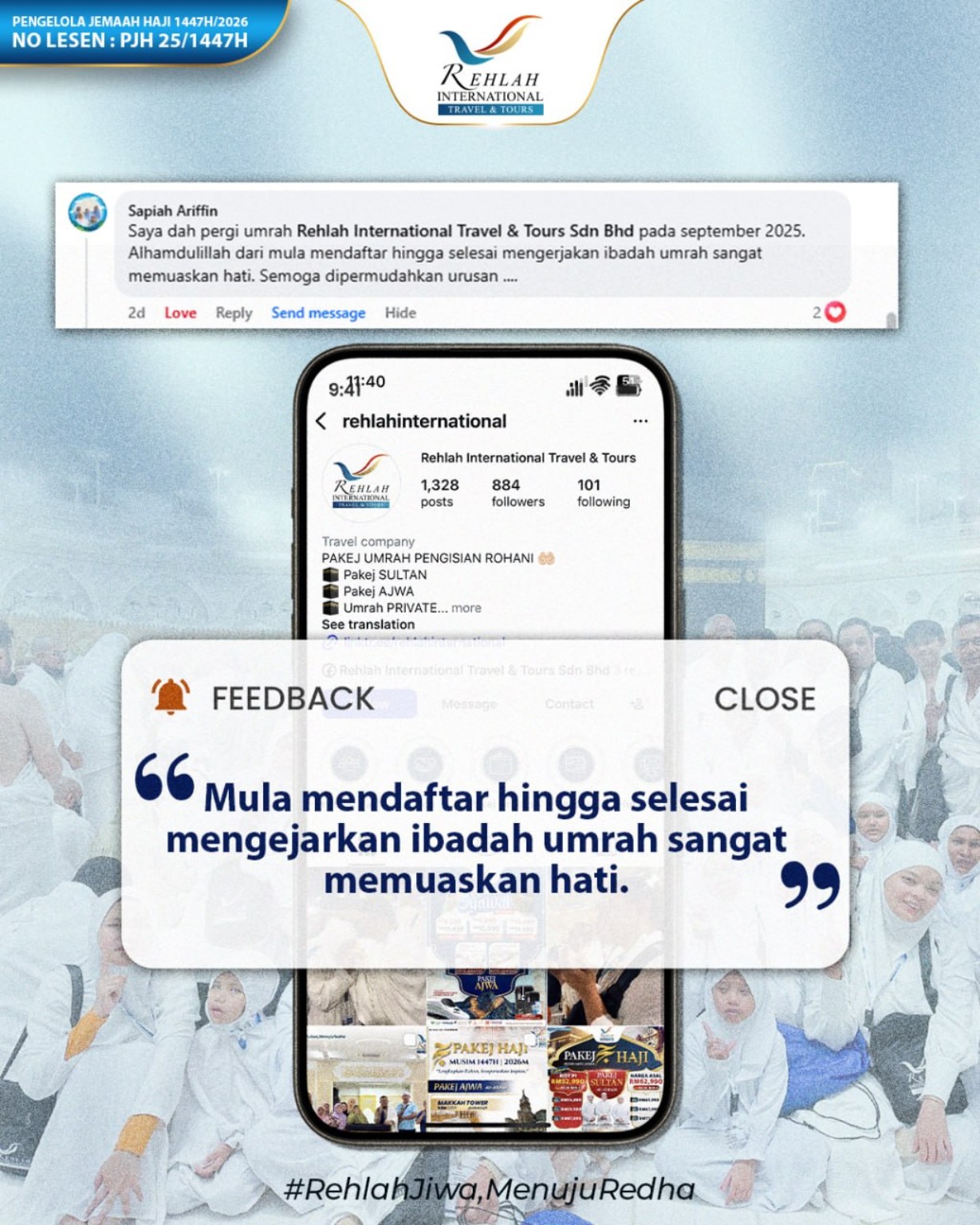 Poster testimoni jemaah REHLAH 4
