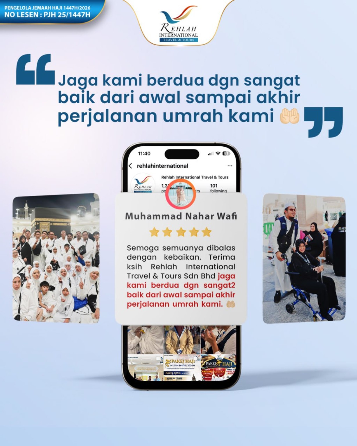 Poster testimoni jemaah REHLAH 6